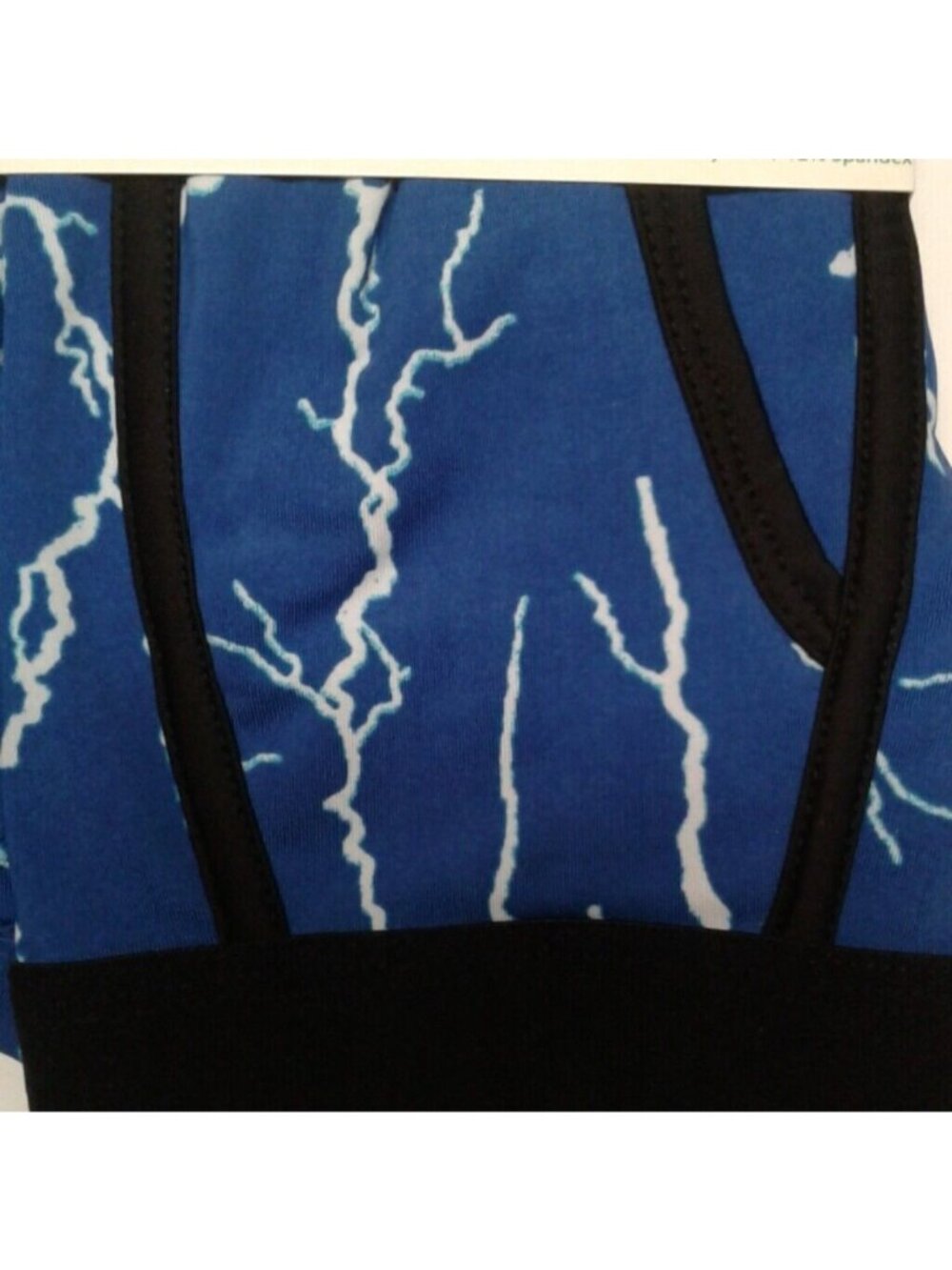 Mens Size Medium 32 34 Boxer Briefs Lightning Print Stretch Blue Black White NEW